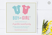 Gender Reveal Party Invite