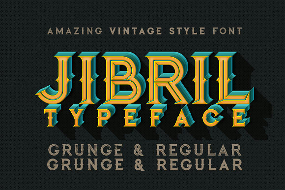 Jibril - Vintage Style Font in Display Fonts - product preview 3