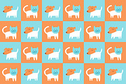 Cats and dogs pattern