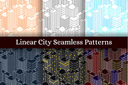 Seamless Patterns. Isometric City.