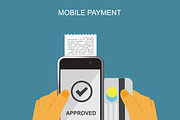 mobile payment concept, vector