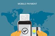 mobile payment concept, vector