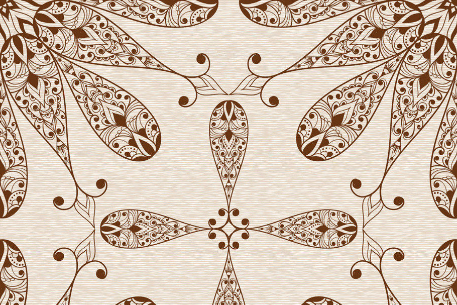 Vector Seamless Abstract Ethnic  Flo in Patterns - product preview 8