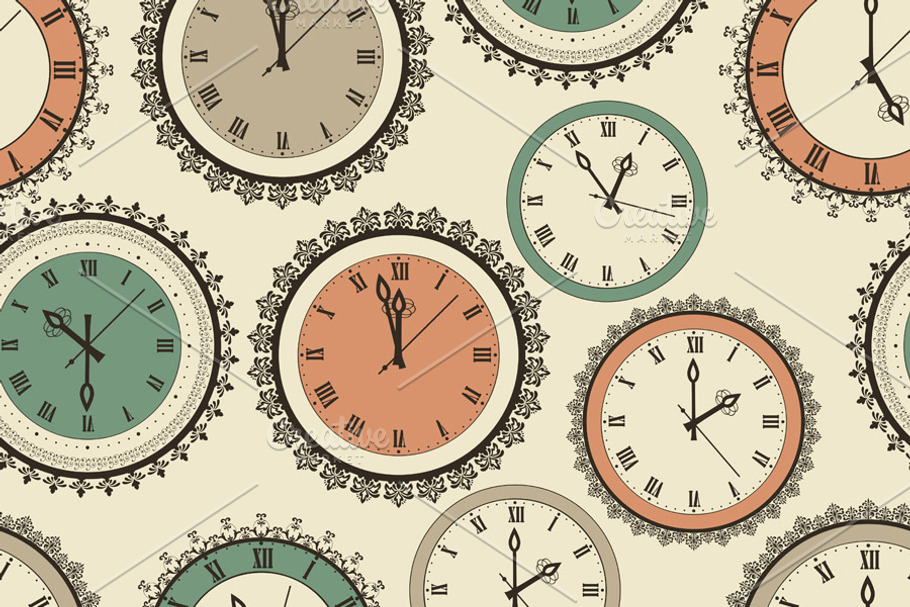 Vector Seamless Pattern with Vintage in Patterns - product preview 8