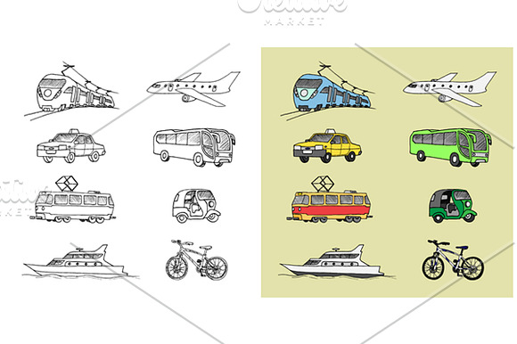 Traffic set. EPS & JPG in Illustrations - product preview 1