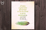 Feather love quote Oscar Wilde print