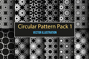 Set of 12 circular seamless patterns