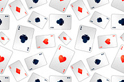 Poker aces on white