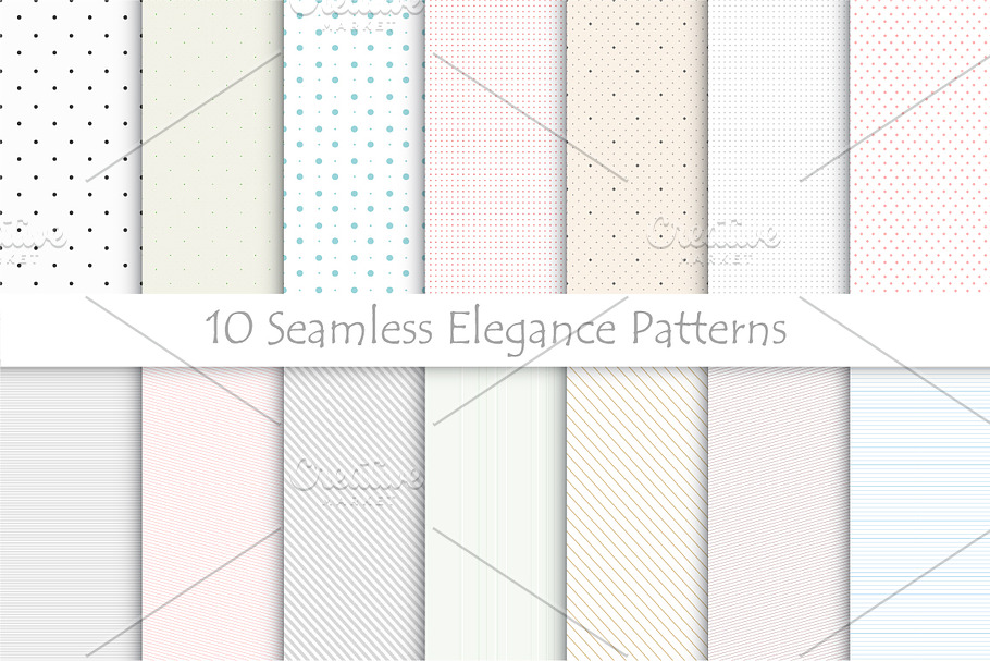 Delicate seamless patterns. in Patterns - product preview 8