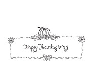 thanksgiving, sketch, vector