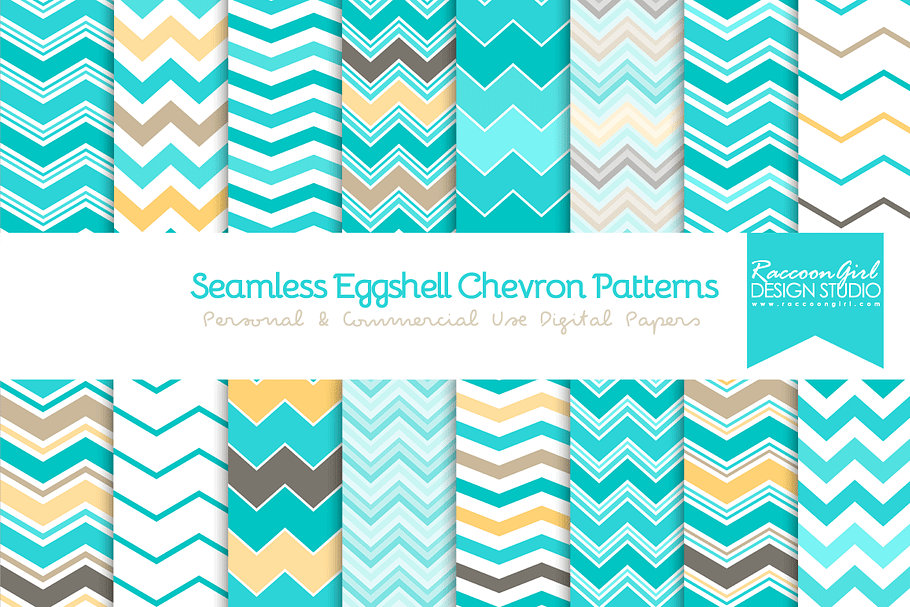 Seamless Eggshell Chevron Patterns
