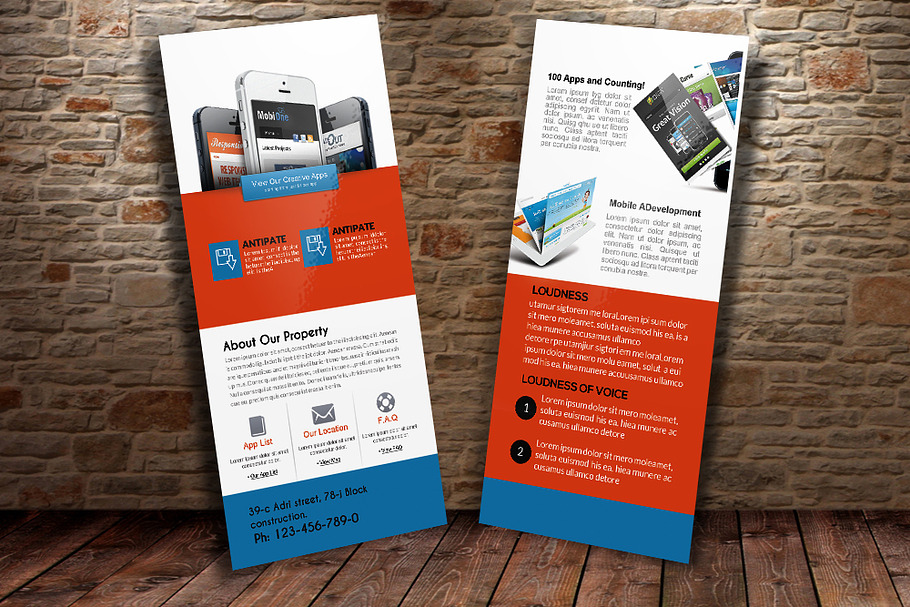 Mobile Apps Rack Card Template
