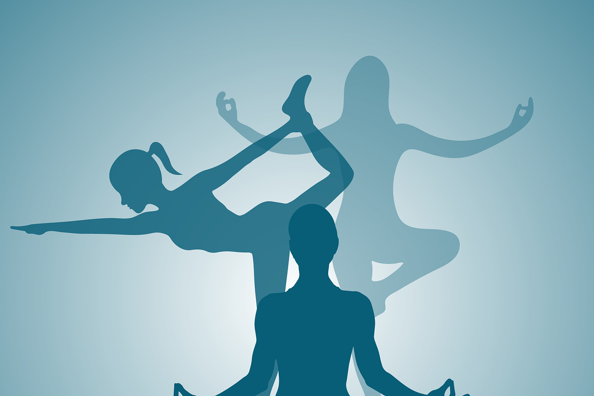 yoga poses, vector in Illustrations - product preview 8