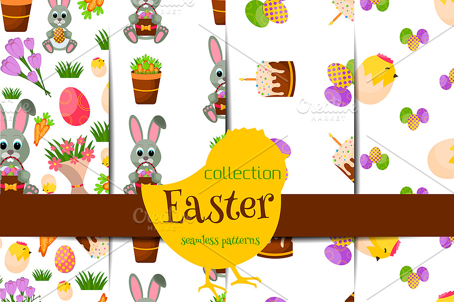 Happy Easter seamless pattern setV.2 in Patterns - product preview 8
