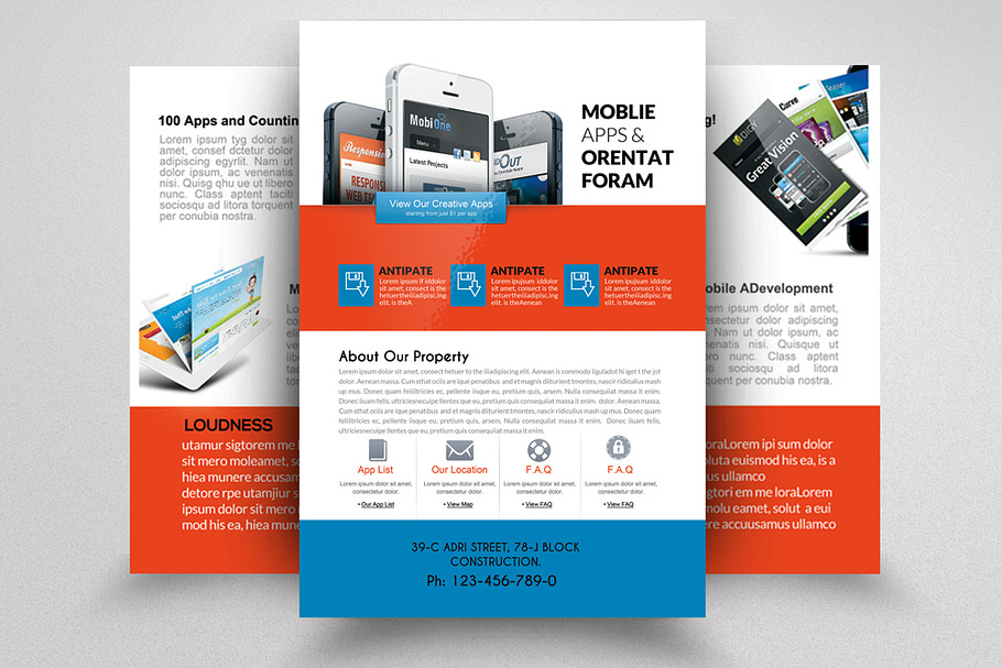  Mobile Apps Double Sided Flyer 