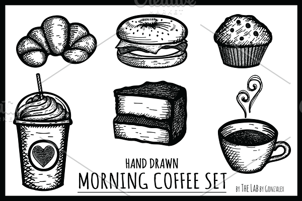 Morning Coffee- Hand Drawn Icon Set