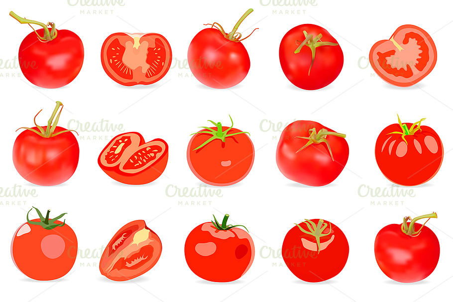 Realistic red Tomatos in Graphics - product preview 8