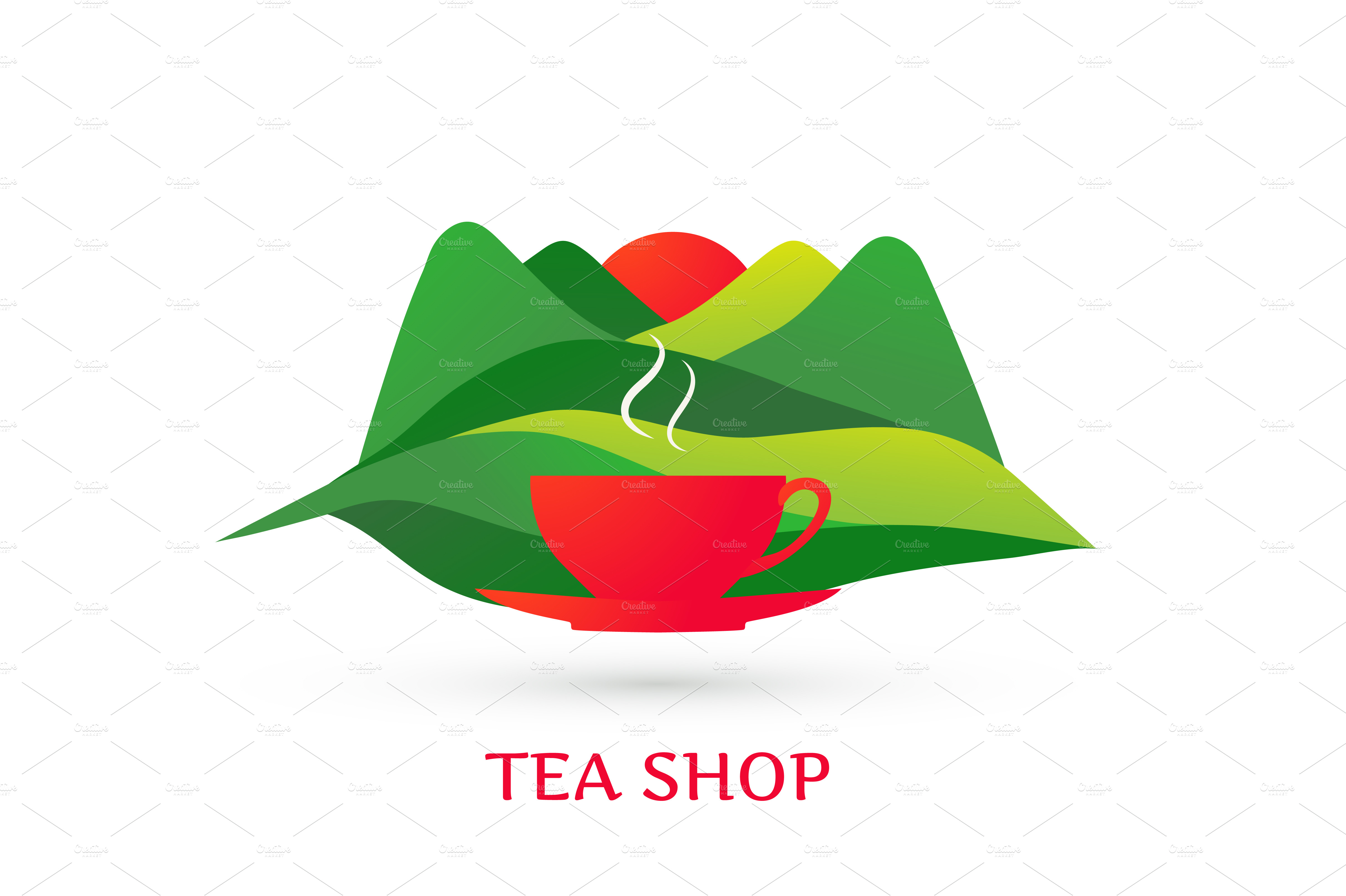Tea shop logo Creative Logo Templates Creative Market