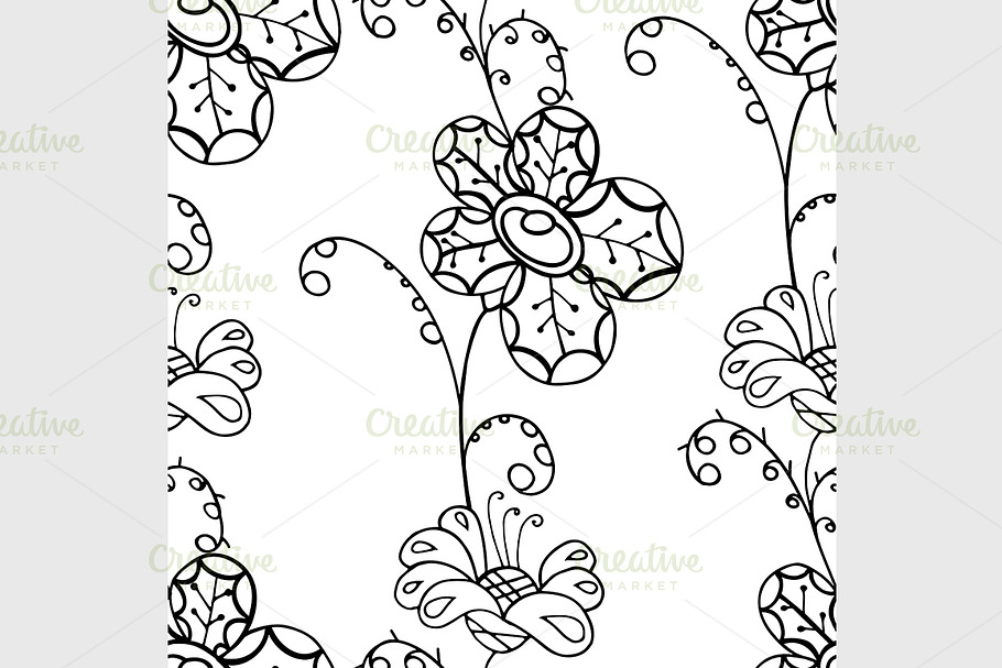 Floral seamless pattern in Graphics - product preview 8