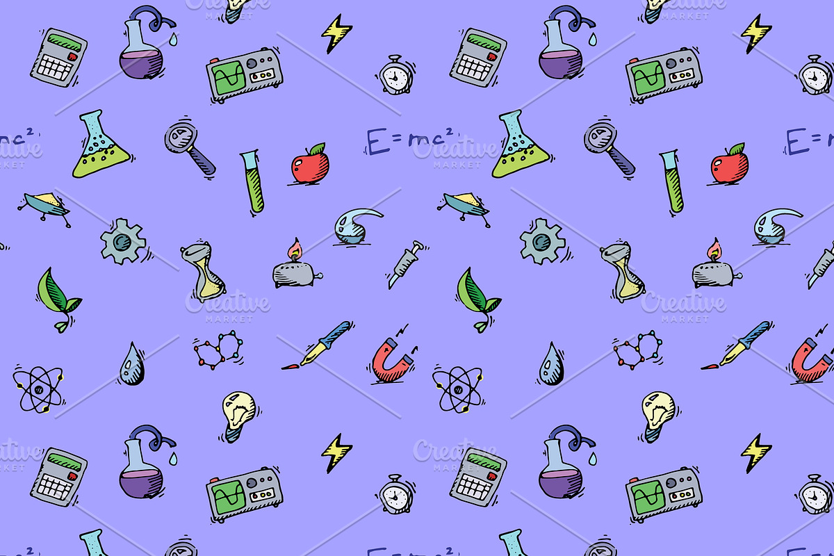 Seamless pattern Science icons in Patterns - product preview 8