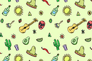 vector set of mexican symbols