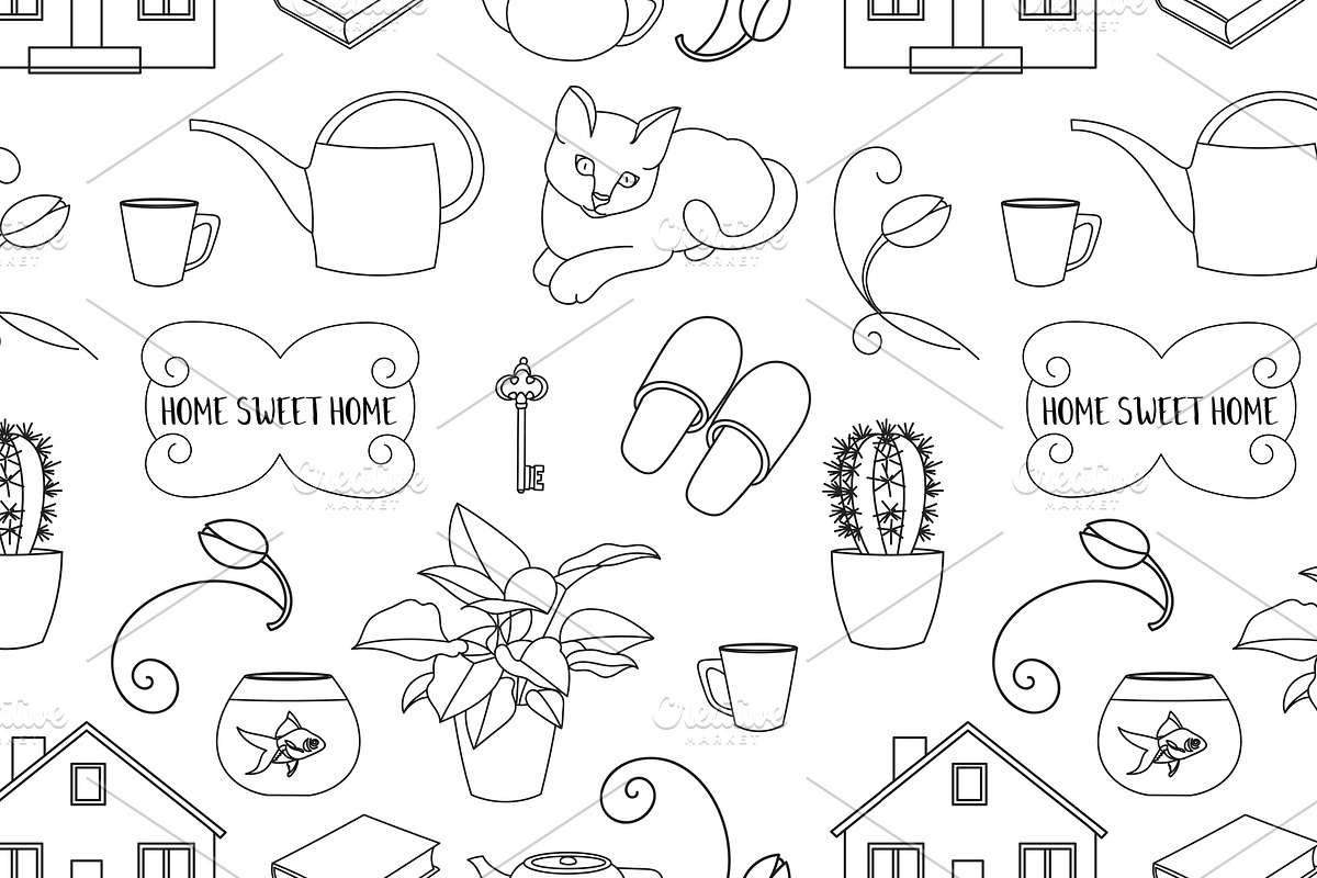 Home Sweet home pattern in Patterns - product preview 8