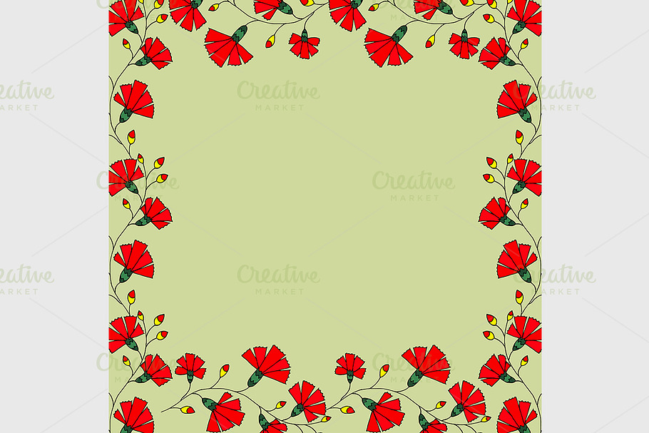 Floral frame in Graphics - product preview 8