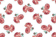 Rosy peony pattern.