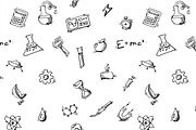 Seamless pattern Science icons