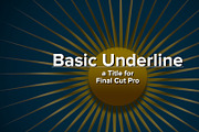 Basic Underline title for FCPX