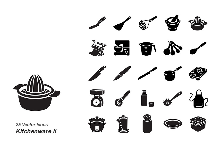 Kitchenware II vector icons
