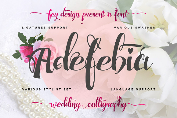 Adefebia Wedding Script Font in Wedding Fonts - product preview 4