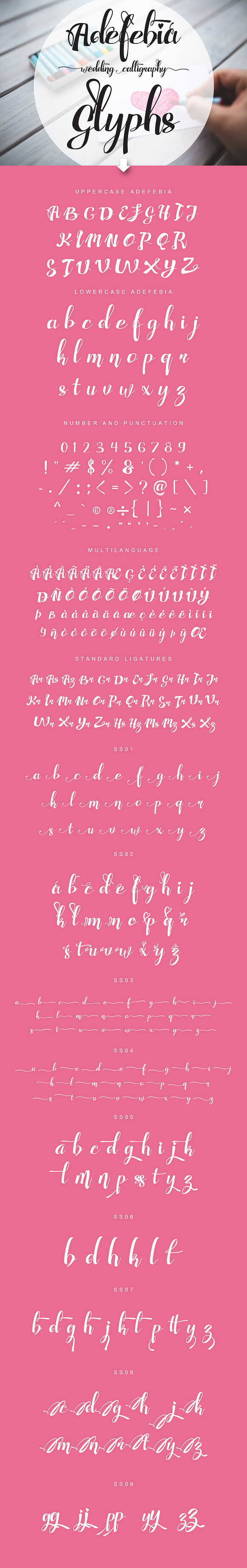 Adefebia Wedding Script Font in Wedding Fonts - product preview 5