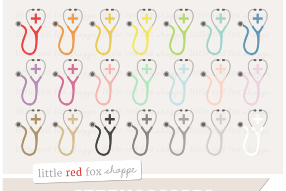 Stethoscope Clipart in Illustrations - product preview 8