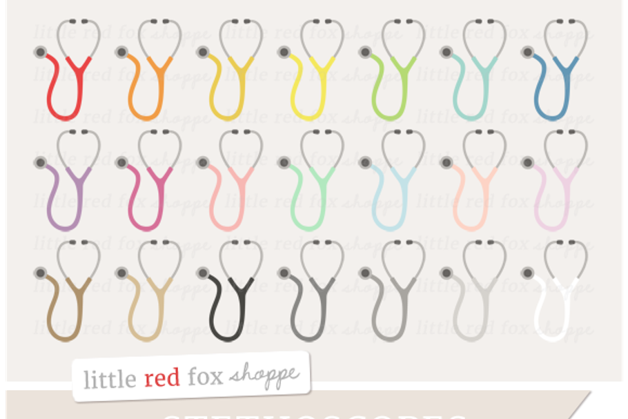 Stethoscope Clipart in Illustrations - product preview 8