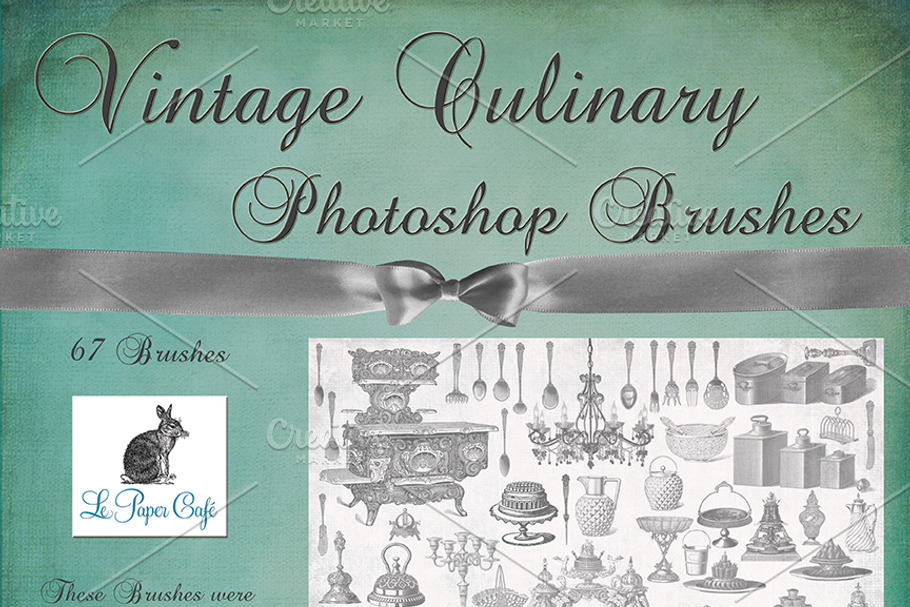 Vintage Culinary Photoshop Brush Set