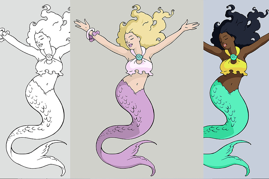 Mermaid in Illustrations - product preview 8