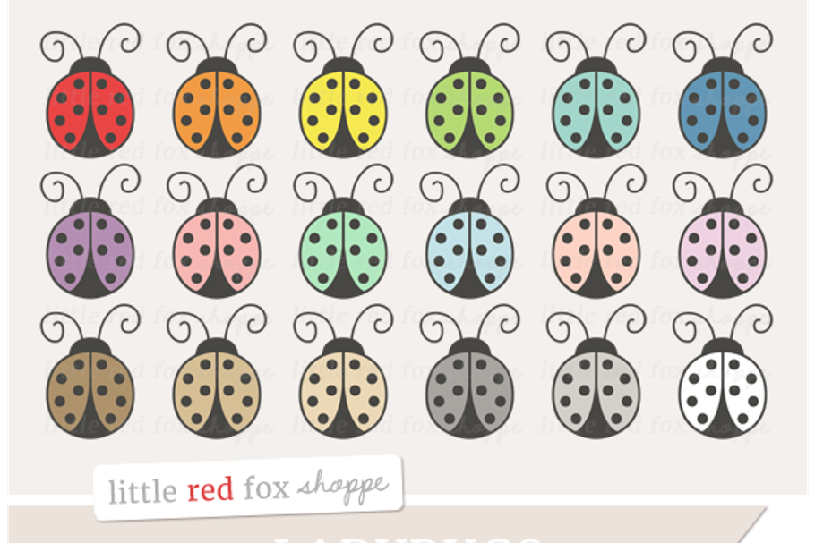 Ladybug Clipart in Illustrations - product preview 8