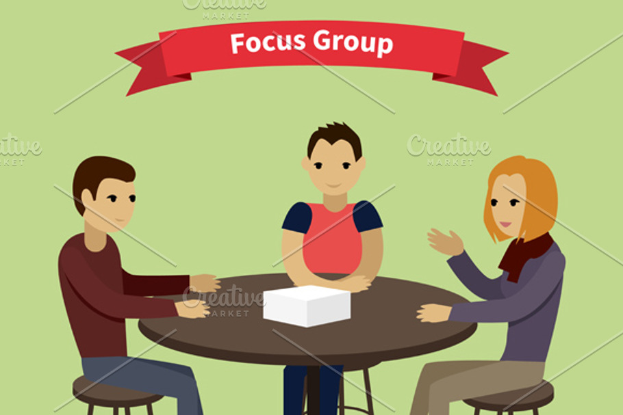 Focus Group Concept in Illustrations - product preview 8