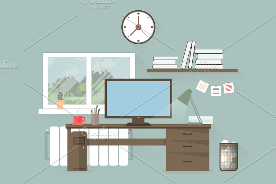 Office in Illustrations - product preview 8