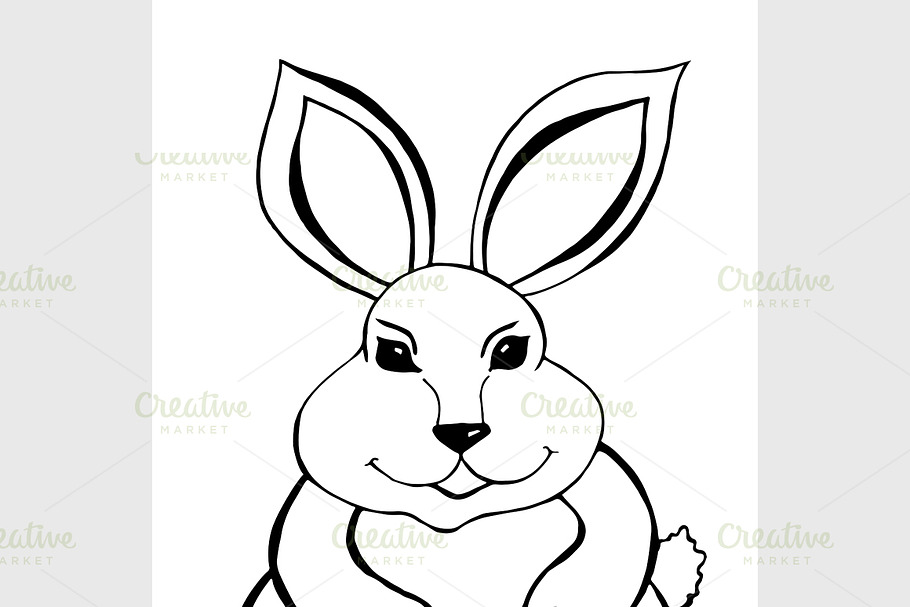 rabbit sitting in Graphics - product preview 8