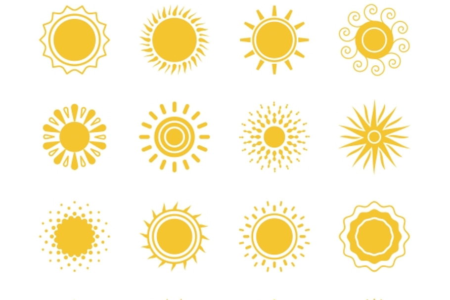 Sun icons in Graphics - product preview 8