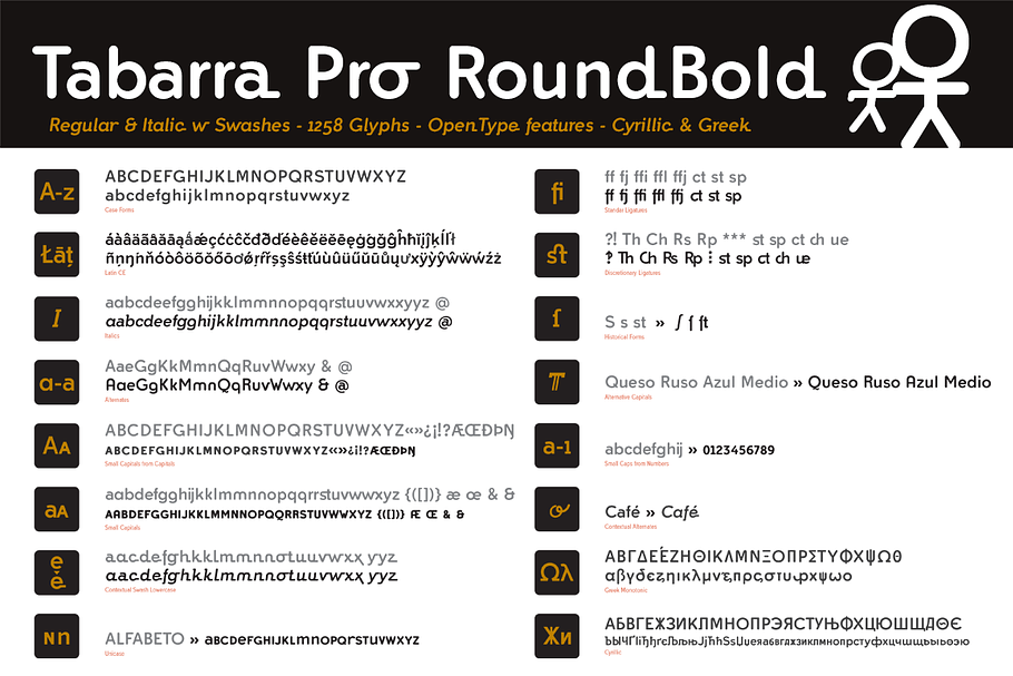 Tabarra Pro Round Bold in Sans-Serif Fonts - product preview 8