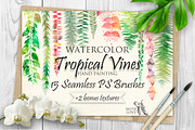 Tropical Vines Seamless PS Brushes