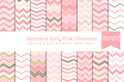 Seamless Girly Pink Chevrons