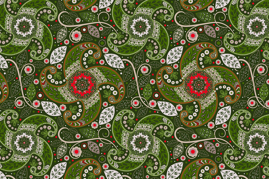 Green seamless pattern in Patterns - product preview 8