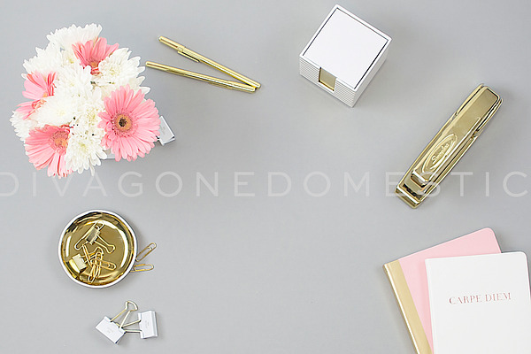 Styled Photography - Gray Gold Pink
