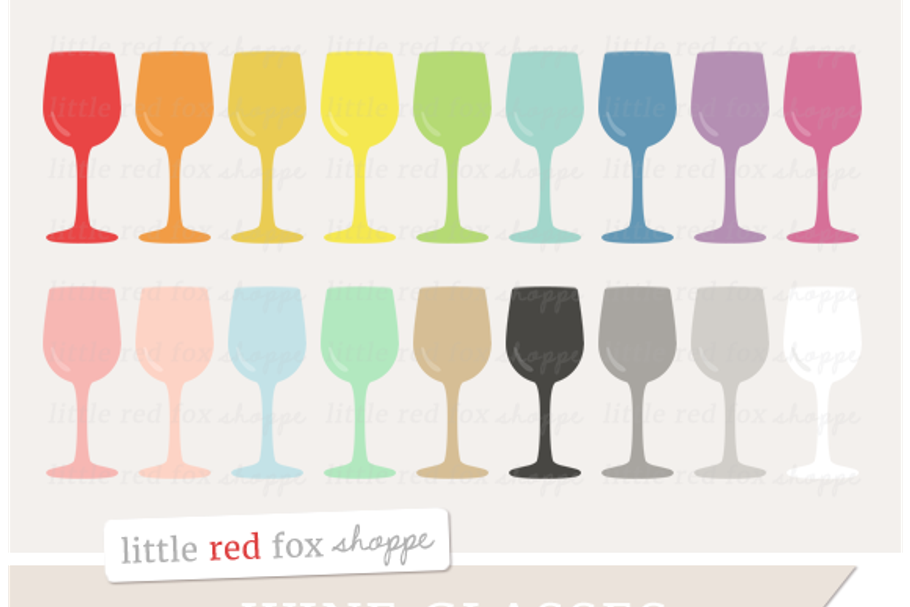 Wine Glass Clipart in Illustrations - product preview 8