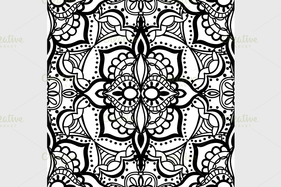 seamless black pattern in Graphics - product preview 8