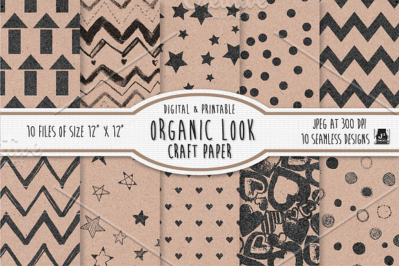 Organic Printed Craft Paper/Patterns in Patterns - product preview 1